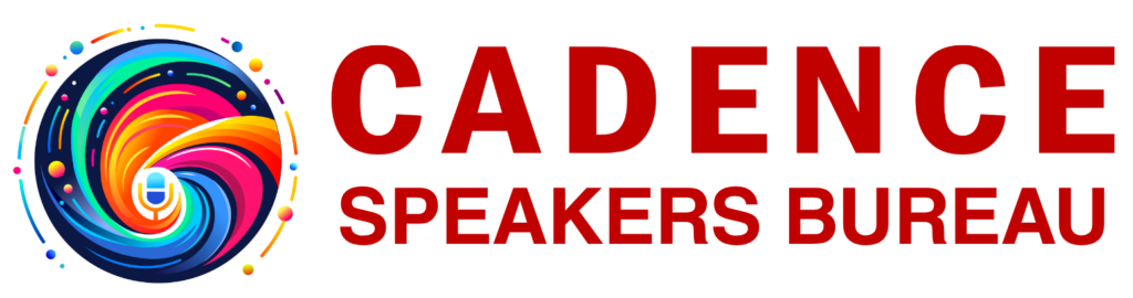Cadence Speakers Bureau Horizontal logo Burgundy Orange